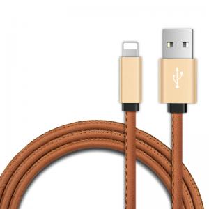 High quality fast charge cable PU leather  usb cable for iphone from Shenzhen manufacturer