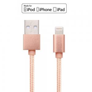 Apple MFi Certified 1M Braided&Metal shell Lightning to USB Cable