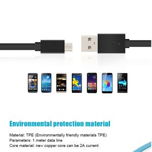  Flat cord injection molding heads mirco usb TPE  cables 