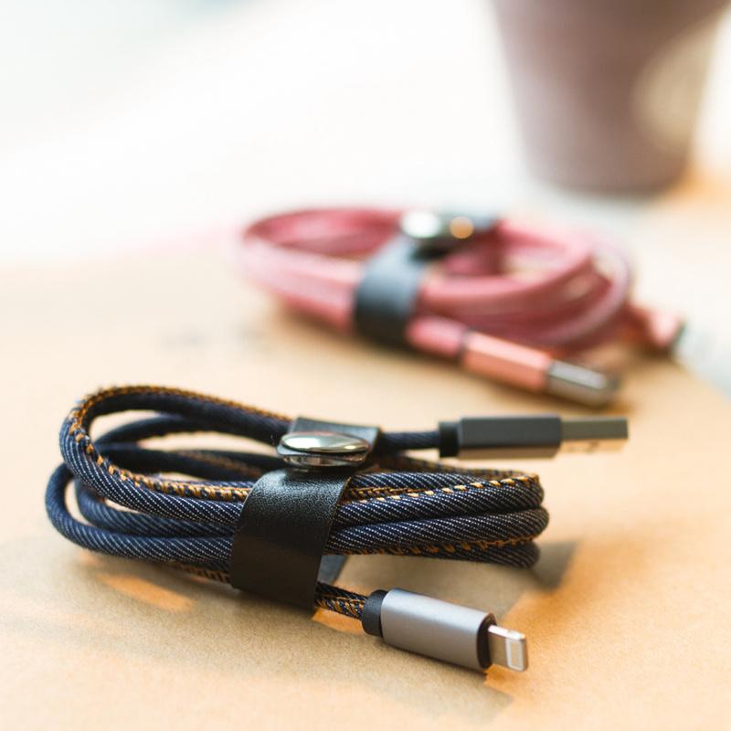 High quality fast charge cable PU leather  usb cable for iphone from Shenzhen manufacturer 0