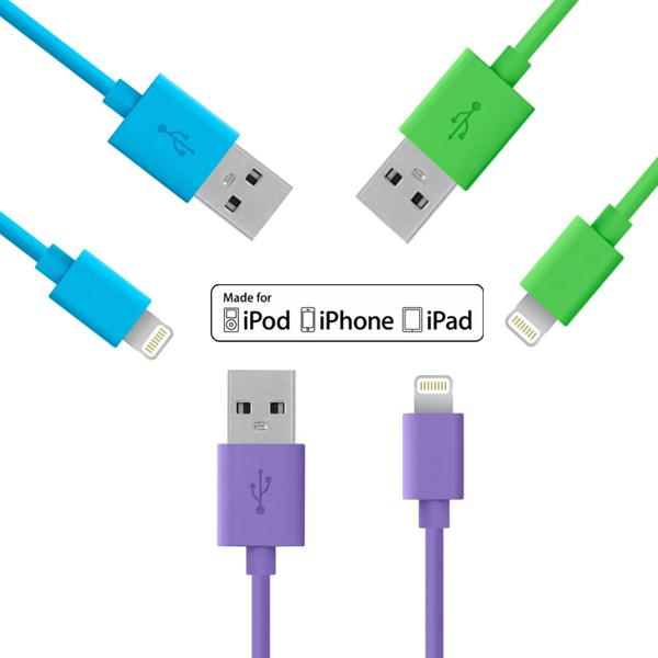 Apple MFi Certified 1M Round 8pin Lightning to USB Cable Wholesale 0