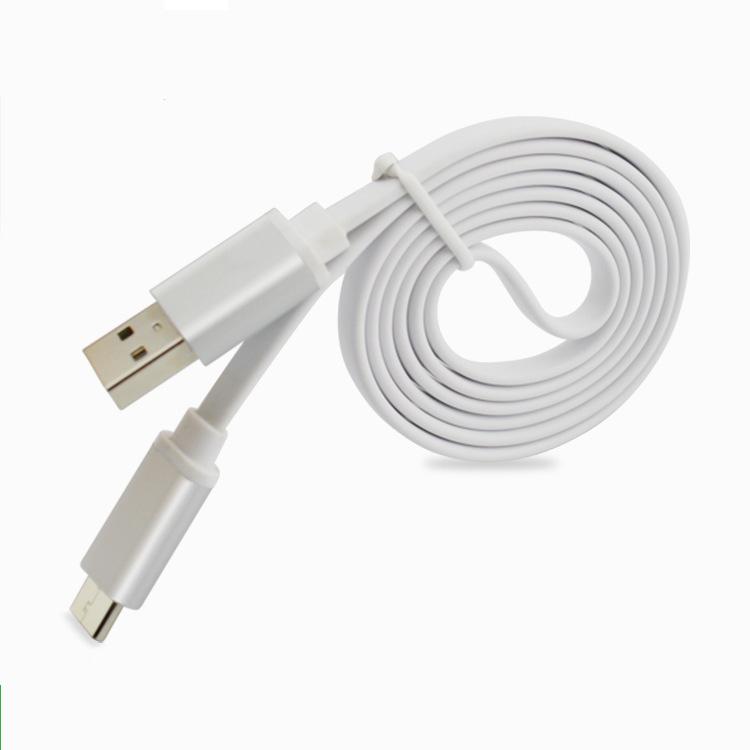 Noodles design flat cord metal head type c usb data cables 0