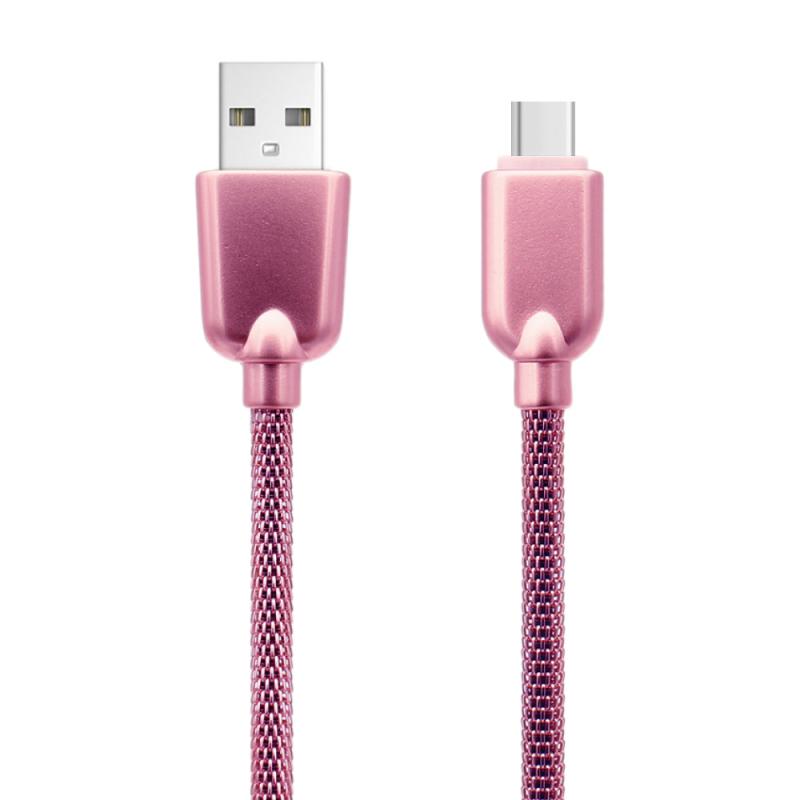 USB type-c cable with full metal jacket 2.0 usb cable with different material cable  1