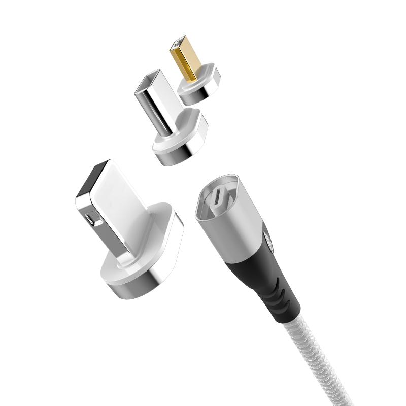 The 10th generation  3 in 1  magnetic data cable With diamond light 0