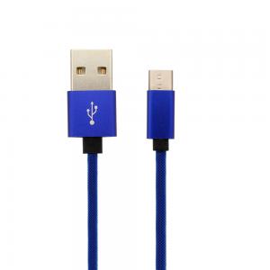 USB 2.0 Aluminum shell PE net braided Type C USB Cable for Mobile Phones