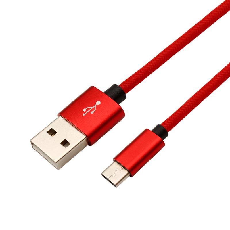 USB 2.0 Aluminum shell PE net braided Type C USB Cable for Mobile Phones 2