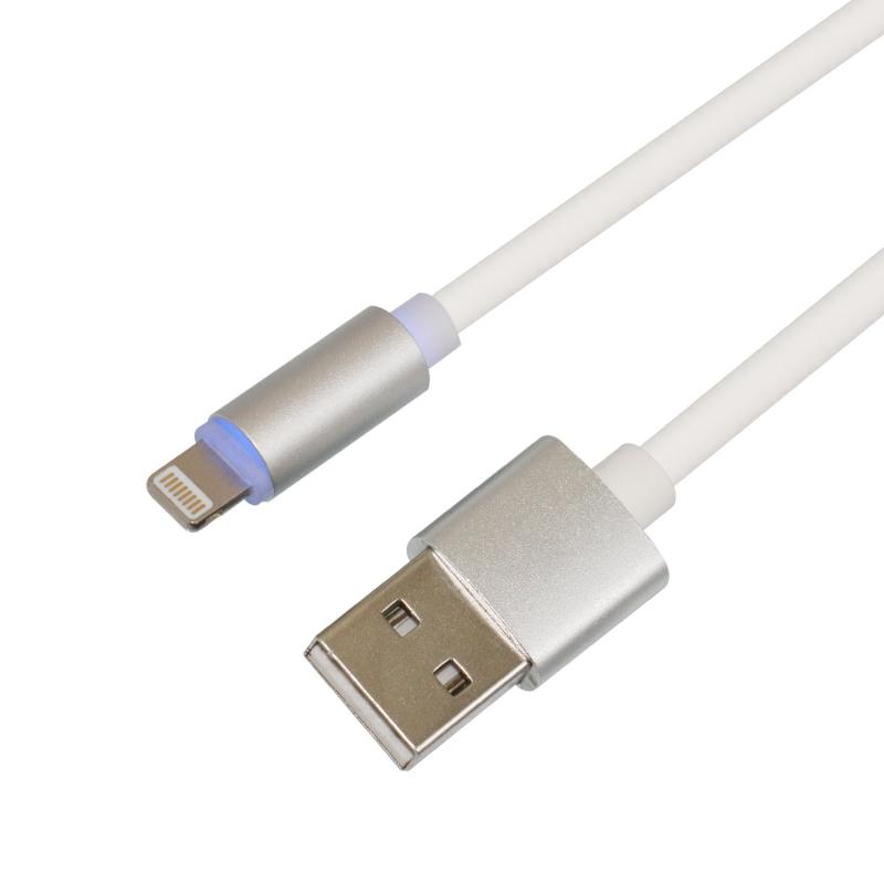 Alu shell TPE Lightning USB Cable 2.4A LED Light Phone Cable  0