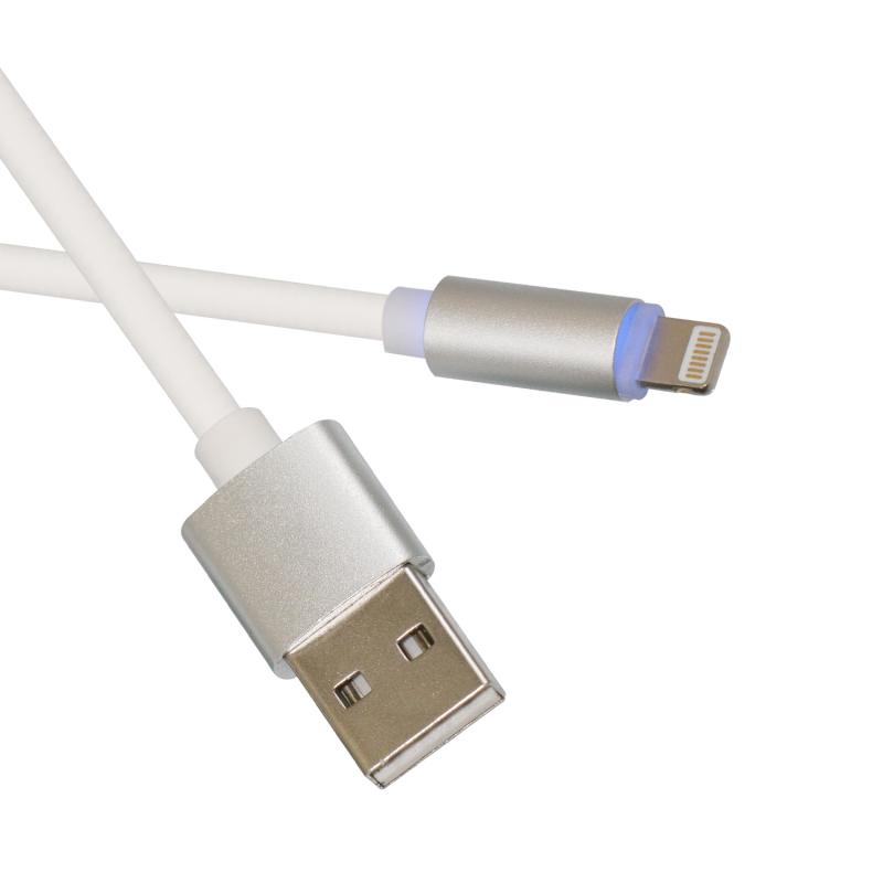 Alu shell TPE Lightning USB Cable 2.4A LED Light Phone Cable  1